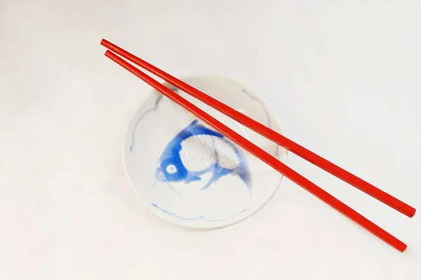 Chopsticks Zijn Twee Gelijke Lengte Stokjes Van Chinese Afkomst Die — Stockfoto