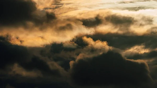 Primer Plano Cielo Con Nubes Durante Puesta Del Sol — Foto de Stock