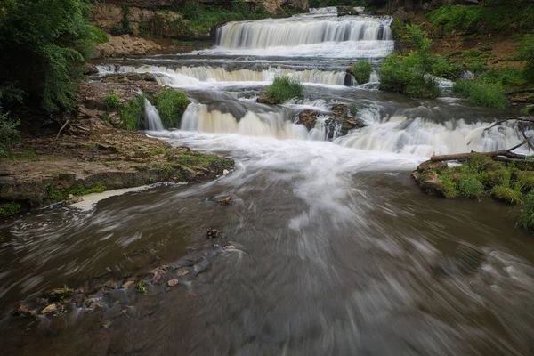 Lungo Scatto Delle Cascate Willow Nel Willow State Park Hudson — Foto Stock