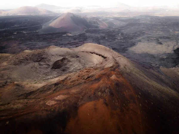 Flygbild Ett Vulkaniskt Landskap — Stockfoto