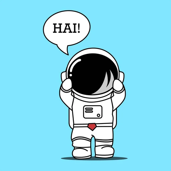 Astronaut Design Character Cartoon Illustration — Stockfoto