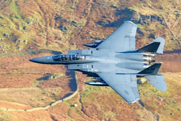 Een Opname Van Een F15E F15C Grim Reapers Training Thirlmere — Stockfoto