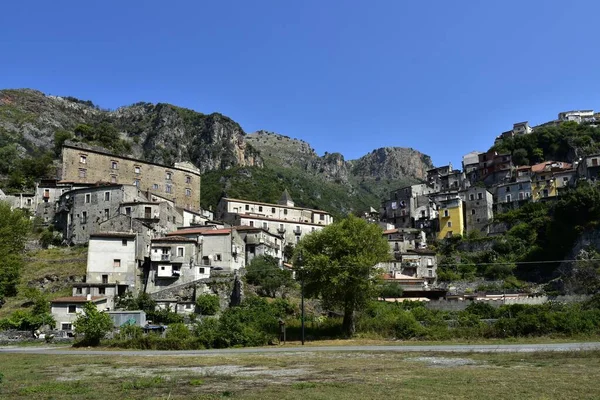 Panoramic View Orsomarso Village Calabria Region Italy — Stock Photo, Image