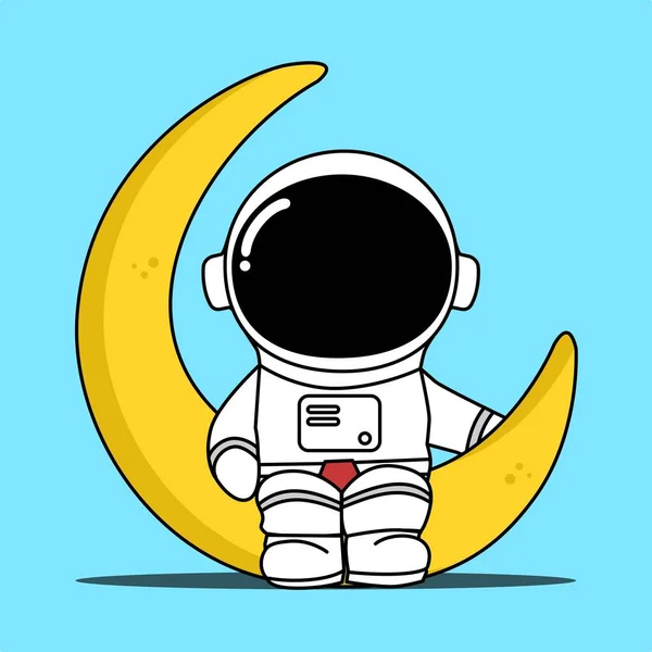 Ilustracja Postaci Kreskówki Astronauta Design — Zdjęcie stockowe