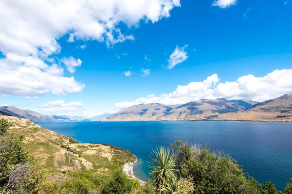 Una Foto Panorámica Del Lago Wanaka Wanaka Otago Isla Sur —  Fotos de Stock