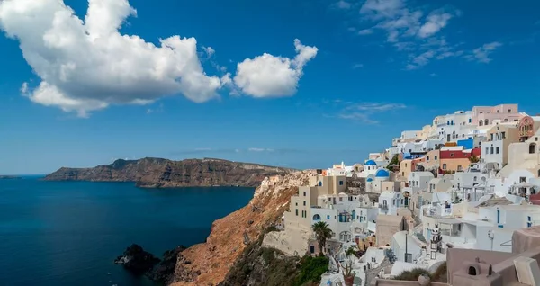 Het Dorp Oia Santorini Griekenland — Stockfoto