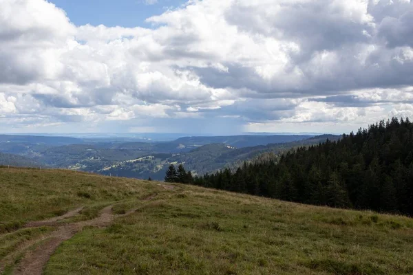 Δέντρα Από Την Κορυφή Της Οροσειράς Black Forest Κάτω Από — Φωτογραφία Αρχείου