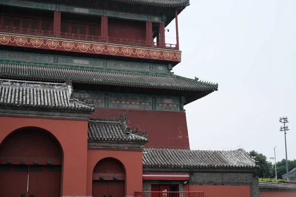 Architectuur Van Een Traditionele Klokje Toren Beijing China — Stockfoto