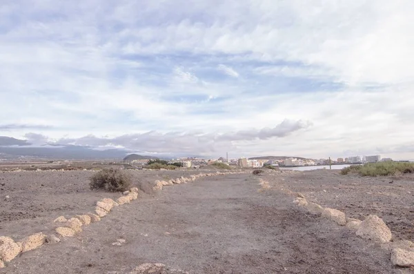 Empty Footpath Tenerife Canaty Islands Desert — Stock Photo, Image