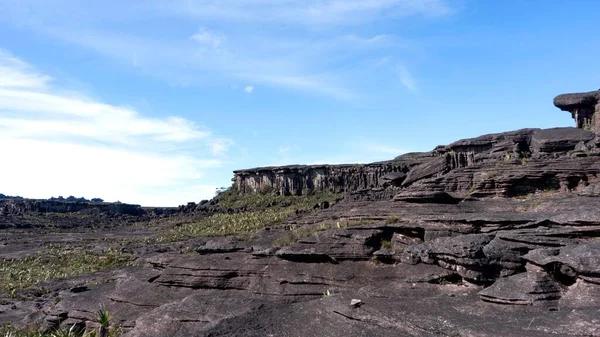 Prachtige Berg Roraima Venezuela Met Blauwe Lucht Overdag — Stockfoto