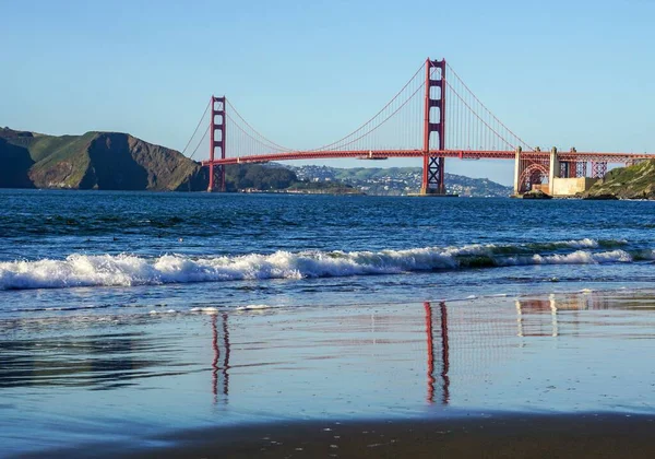 Scenic View Golden Gate Bridge Connecting San Francisco Bay Pacific — Stock Photo, Image