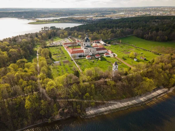 Widok Lotu Ptaka Klasztor Pazaislis Kownie Litwa — Zdjęcie stockowe