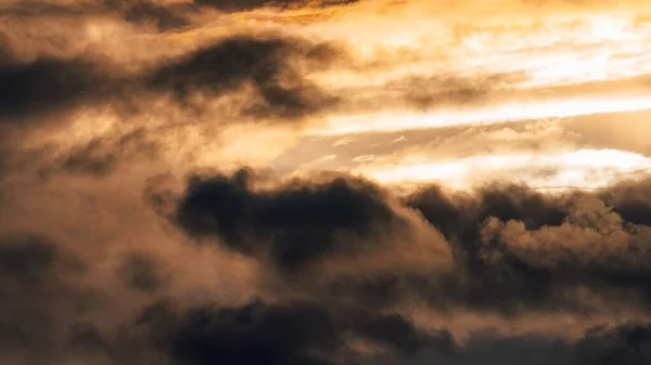 Närbild Himmel Med Moln Solnedgången — Stockfoto