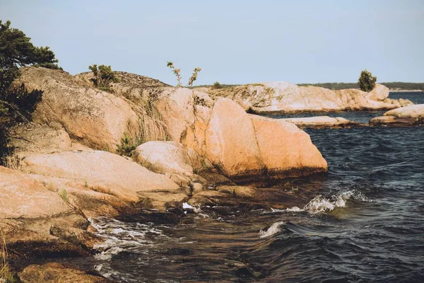 Eine Landschaft Mit Blick Auf Den Schönen Ozean Skandinavien — Stockfoto