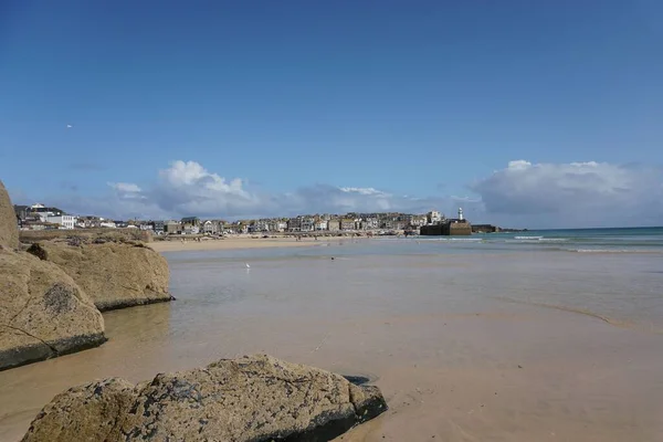 Una Hermosa Vista Ciudad Costera Ives Cornwall Reino Unido — Foto de Stock