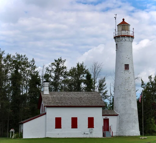 Una Bella Foto Sturgeon Point Lighthouse Nel Michigan — Foto Stock