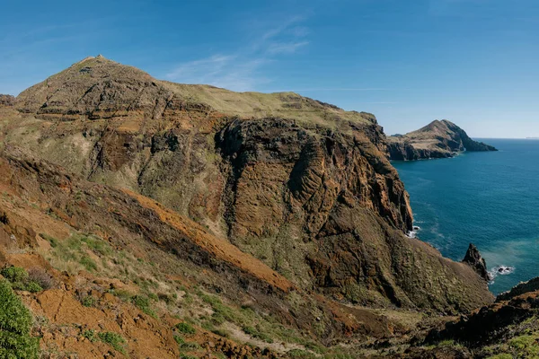 Ett Lugnt Hav Och Klippor Ljus Dag Madeira Portugal — Stockfoto