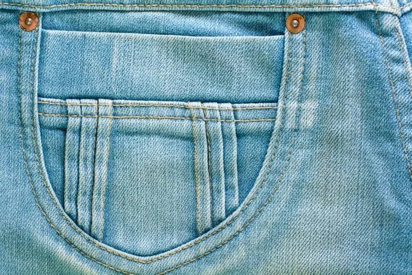 Uma Visão Close Bolso Calça Azul — Fotografia de Stock