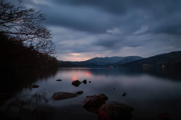 Beautiful Sunset Windermere One Most Famous Lakes Notorious Lake District — Stock Photo, Image