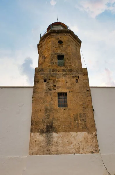 Katakolo Farol Foi Construído 1865 Com Altura Sua Torre Pedra — Fotografia de Stock