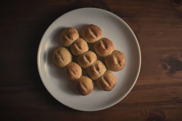 Des Petits Pains Levain Parfaits Pour Accompagner Votre Petit Déjeuner — Photo