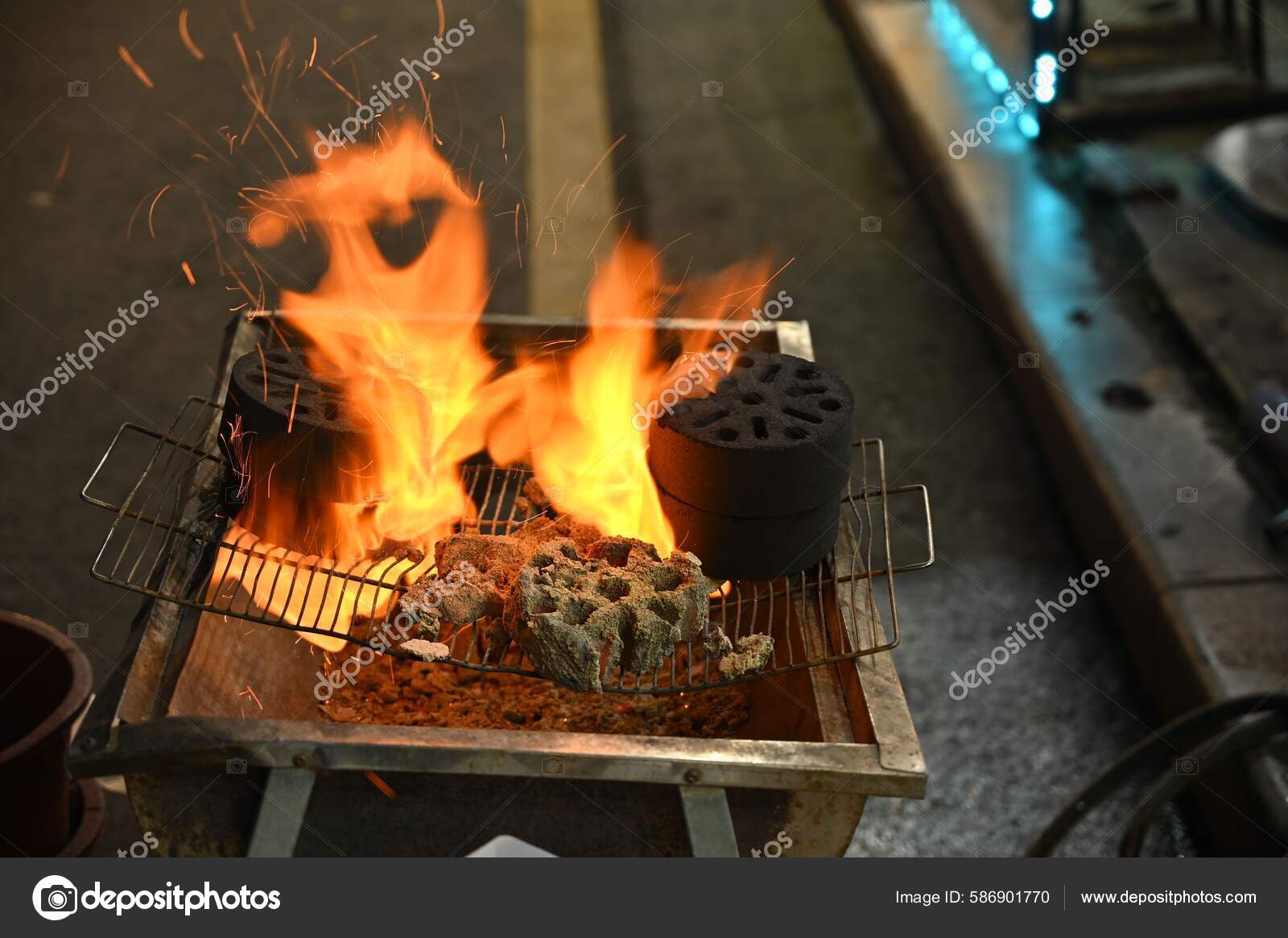 Shot Flames Brazer Stock Photo by ©wirestock_creators 586901770