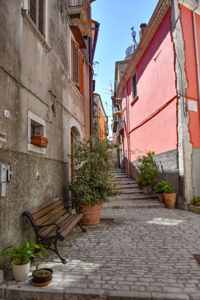 Narrow Street Sepino Medieval Village Molise Region Italy — Stock Photo, Image