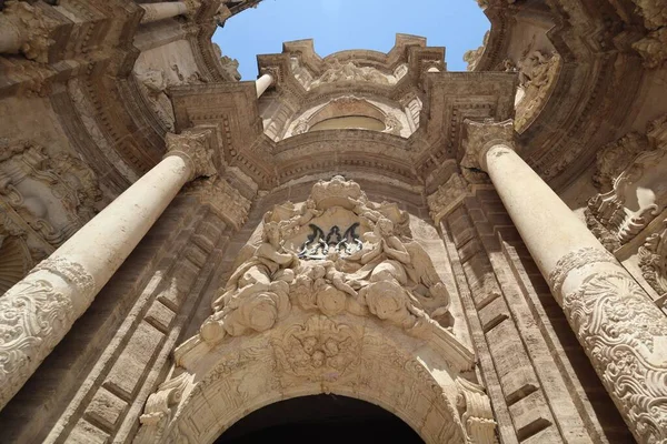 Ancienne Entrée Une Église Espagnole — Photo