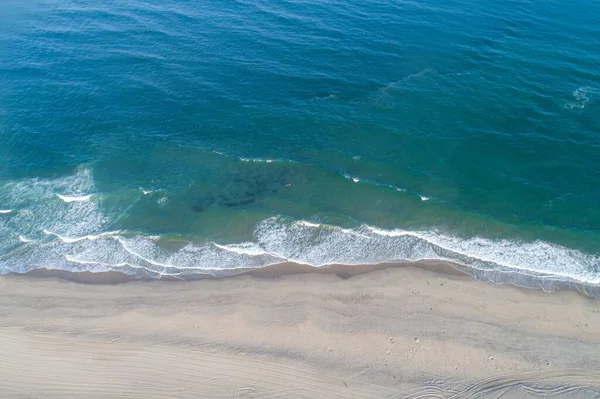 Повітряний Вид Хвиль Березі Пляжу — стокове фото