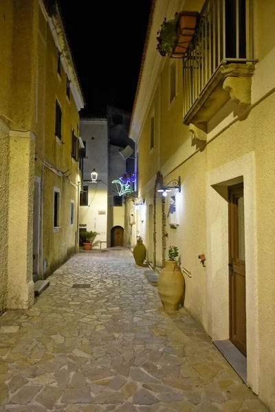 Uma Rua Estreita Com Edifícios Antigos San Nicola Arcella Aldeia — Fotografia de Stock