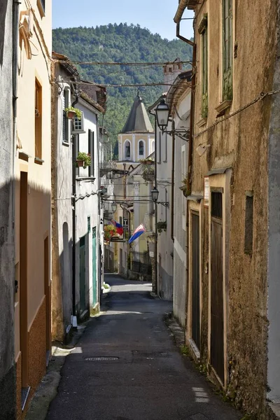 Talya Nın Calabria Bölgesinde Kırsal Bir Köyde Dar Bir Sokak — Stok fotoğraf