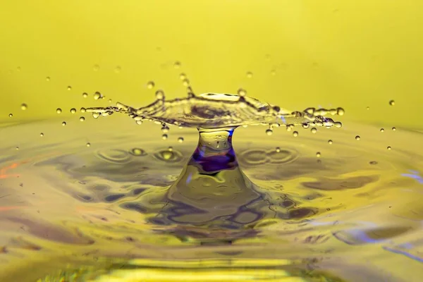 Waterdruppel Splash Multi Kleur — Stockfoto