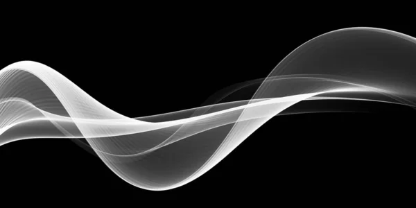 Hermoso Diseño Abstracto Onda Blanco Negro —  Fotos de Stock