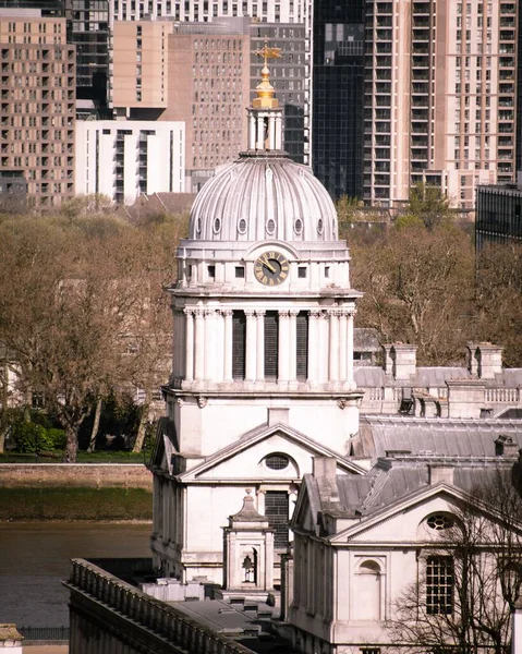 Uma Foto Vertical Royal Naval College Greenwich Londres Reino Unido — Fotografia de Stock
