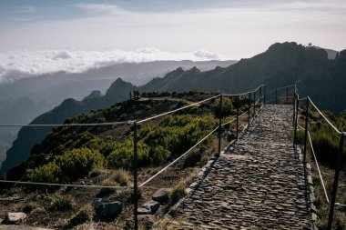 Portekiz, Madeira 'daki güzel dağların hava manzarası