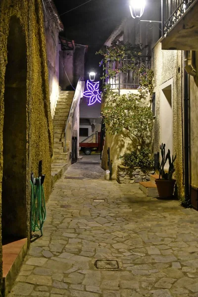 Eine Enge Straße Mit Alten Gebäuden San Nicola Arcella Dorf — Stockfoto