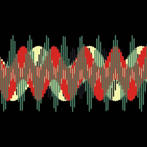 Sound Wave Black Hud Graphics Chart Waveform Multicolored Multiple Vertical — Stock Photo, Image