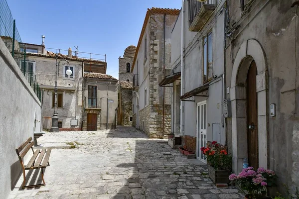 Narrow Street Old Houses Pietragalla Village Basilicata Region Italy — Stockfoto