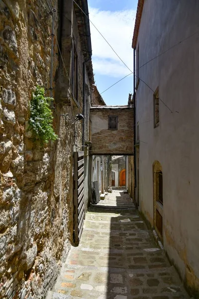Ένας Στενός Δρόμος Ανάμεσα Στα Παλιά Σπίτια Της Pietragalla Ενός — Φωτογραφία Αρχείου