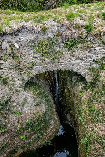 Strzał Naturalnego Źródła Wody Przyrodzie — Zdjęcie stockowe