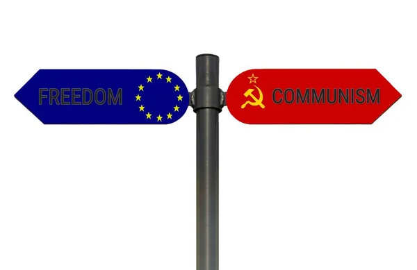 Indicator Freedom One Direction Communism Other Freedom Dictatorship — Stock Photo, Image