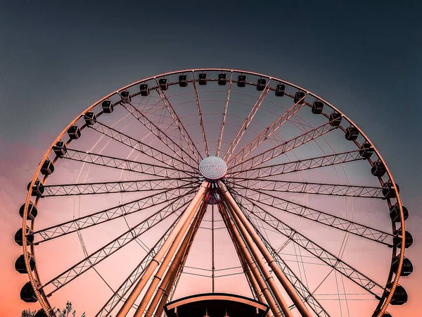 Large Ferris Wheel Front Beautiful Sky Dusk Island Pigeon Forge — Stock Photo, Image