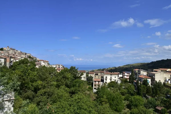 Uma Vista Panorâmica Grisolia Aldeia Região Calábria Itália — Fotografia de Stock
