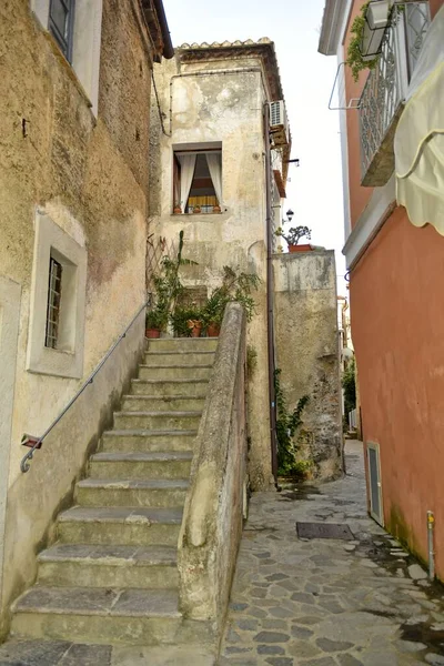 Uma Rua Estreita Com Edifícios Antigos San Nicola Arcella Aldeia — Fotografia de Stock