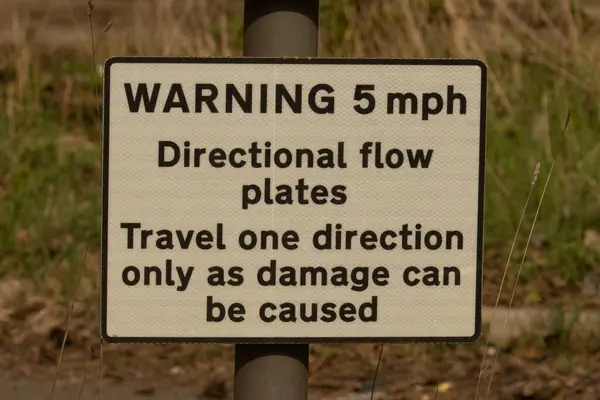 Road Sign Warning Directional Traffic Control Flow Plates Barnham Suffolk — Stock Photo, Image