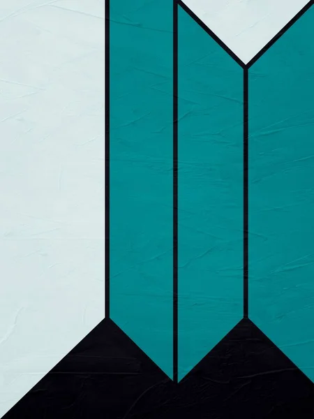 Minimalistyczna Geometryczna Abstrakcyjna Sztuka Pięknymi Kolorami Idealna Dekoracji Salonu Sypialni — Zdjęcie stockowe