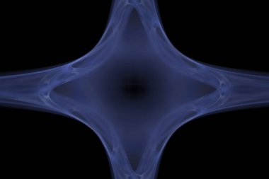 Dijital render fraktal - zarif akışkan simetri çizgileri ve pürüzsüz enerji alanları - soyut koyu arka plan