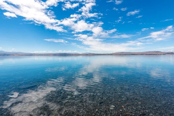 Derin Mavi Göl Nun Güzel Manzarası Güney Adası Yeni Zelanda — Stok fotoğraf