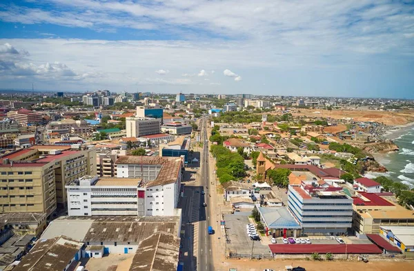 Потік Транспорту Центрі Аккри Гана Африка — стокове фото