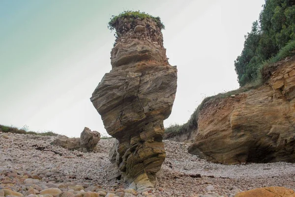 Mar Cantábrico Erodiu Estas Rochas Durante Anos — Fotografia de Stock